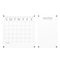Martha Stewart Grayson Acrylic Wall Calendar & Notes Board Set W/ Marker & Mntng Hrdwr, Clear W/ Black Print BR-ACS-284545-BK-2-CLRBK-MS - alternate 3